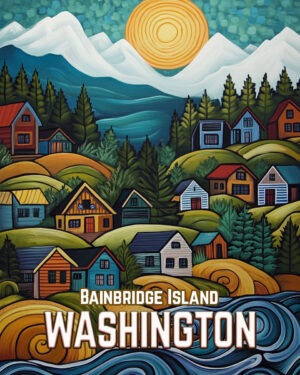 Hill Town - Washington State Art Print Collection