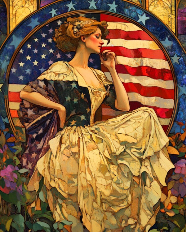 Vintage American Liberty - American USA Patriotic Wall Art Prints