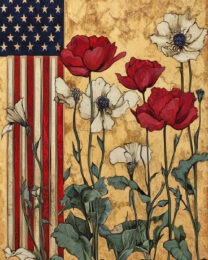 Poppies - American USA Patriotic Wall Art Prints