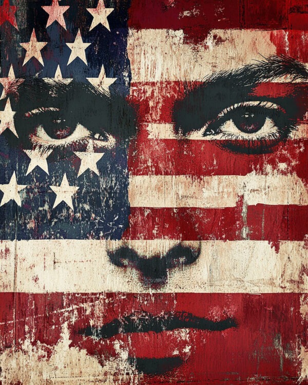 Flag Face - American USA Patriotic Wall Art Prints