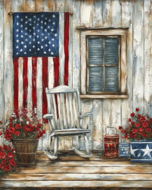 Front Porch - American USA Patriotic Wall Art Prints