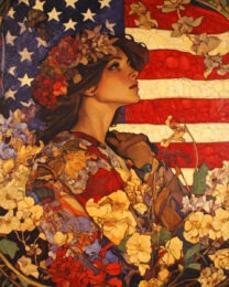 Flag Lady - American USA Patriotic Wall Art Prints