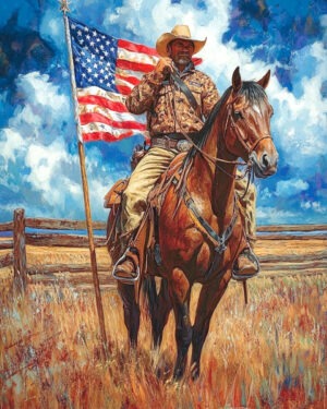 Cowboy - American USA Patriotic Wall Art Prints