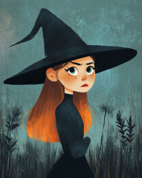 Cartoon - Witch and Witches Wall Art Prints