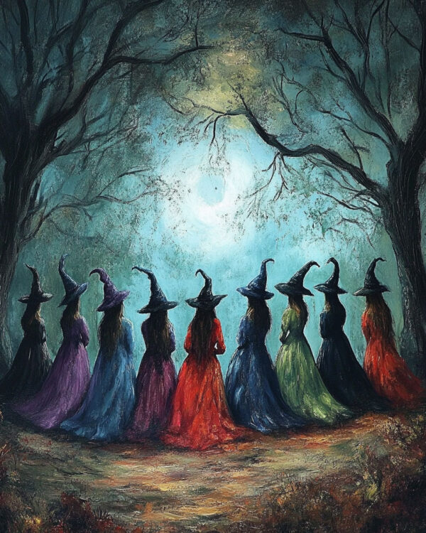 Gathering - Witch and Witches Wall Art Prints