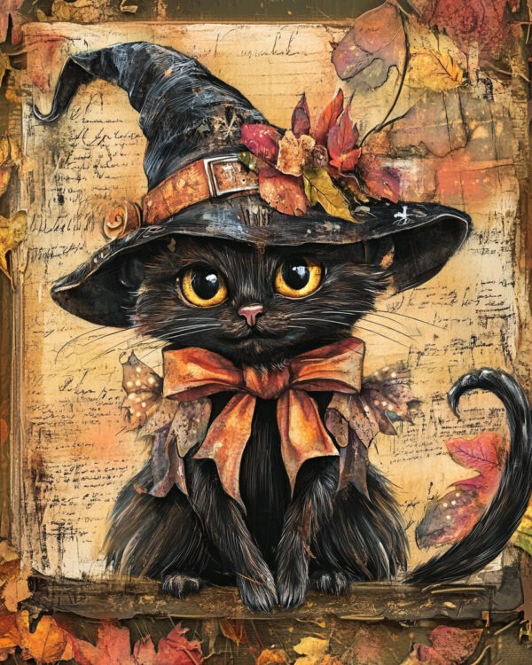 Black Cat - Witch and Witches Wall Art Prints