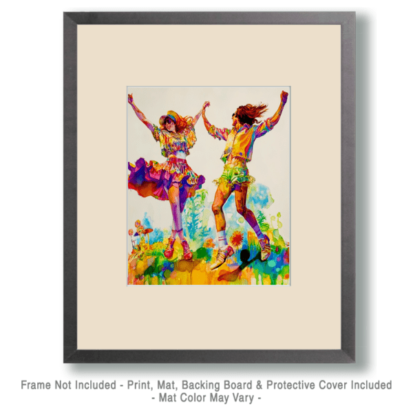 Dancing Free - Retro 60's & 70's Artwork