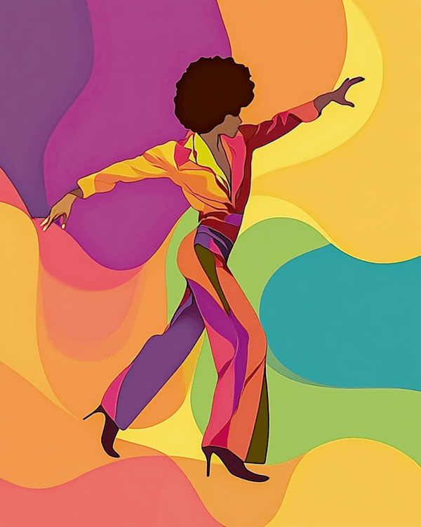 Disco Dancing - Retro 60's & 70"s Art