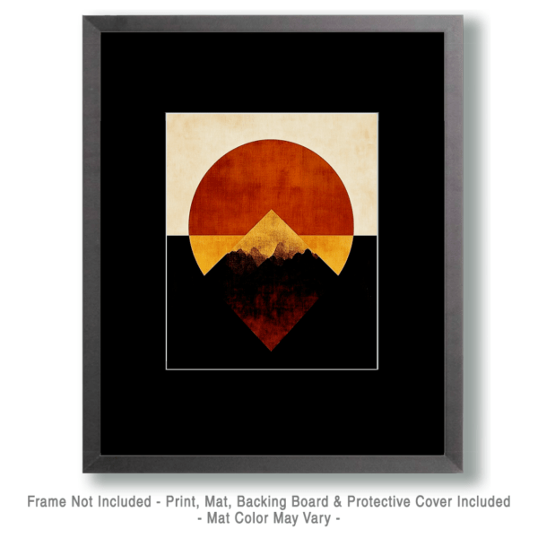 Minimalist Mountain - Vintage 60's & 70's Artwork