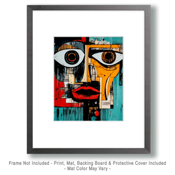 Abstract Face - Retro 60's & 70's Artwork