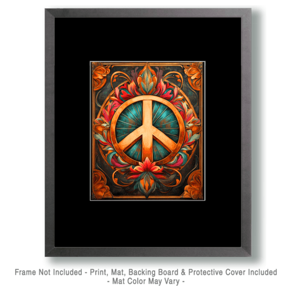 Nouveau Peace Sign - Vintage 60's & 70's Artwork