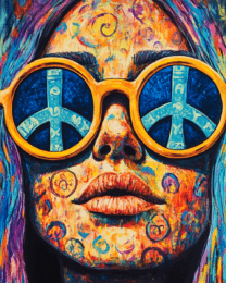 Peace Sign Sunglasses - Vintage 60's & 70"s Art