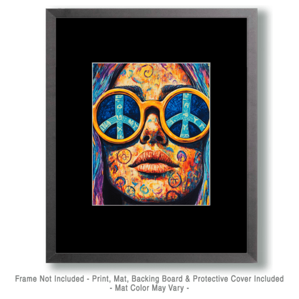 Peace Sign Sunglasses - Vintage 60's & 70"s Artwork