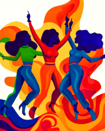 Groovin' to the Tunes- Vintage 1960's & 1970's Art