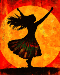 Sunset Dance - Vintage 1960's & 1970's Art