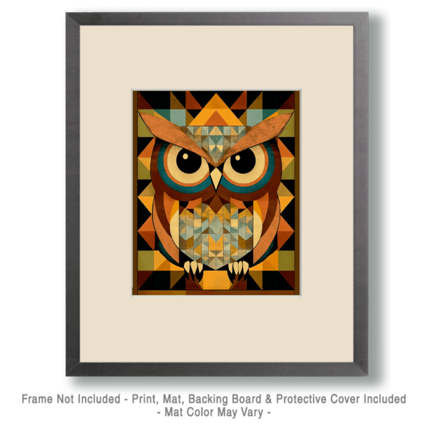 Seventies Style Owl - Vintage 60's & 70"s Artwork