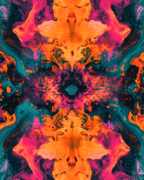 Psychedelic Color Explosion - Retro 60's & 70's Art