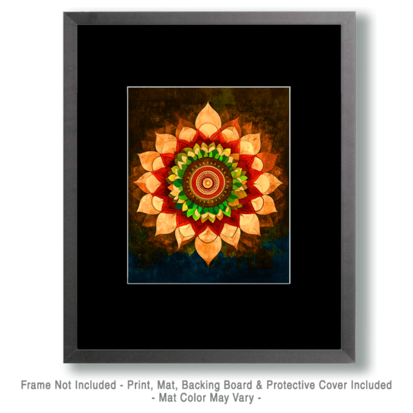 Earthtone Mandala - Vintage 1960's & 1970's Artwork