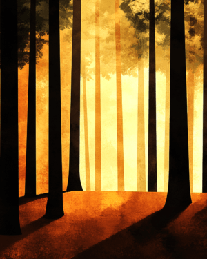 Minimalism Forest - Vintage 1960's & 1970's Art