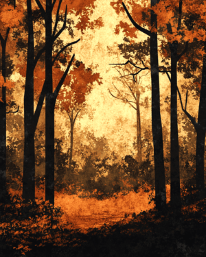 Fall Day - Vintage 1960's & 1970's Art