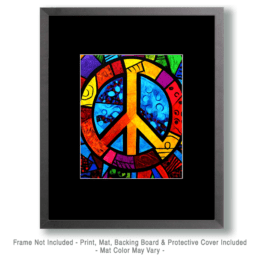 Pop Art Peace Sign - Vintage 1960's & 1970's Artwork
