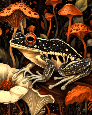 Poison Dart Frog - Vintage 1960's & 1970's Art