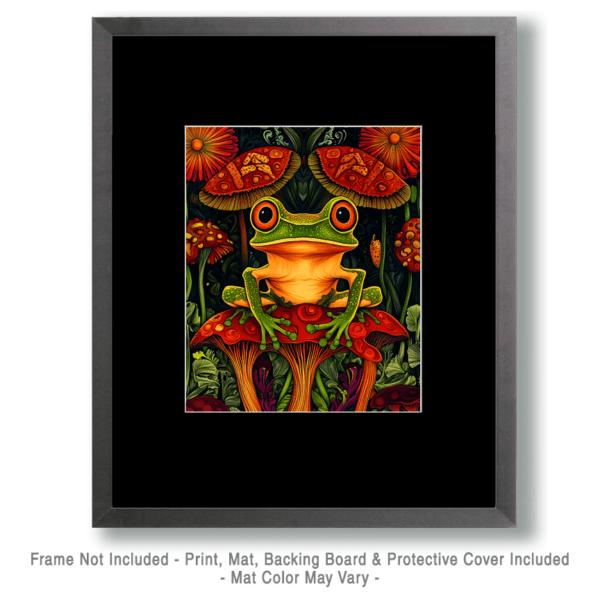 'Shrooms Frog - Vintage 1960's & 1970's Art