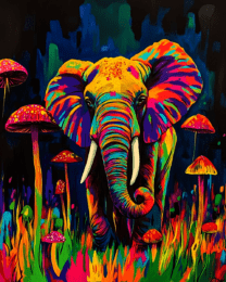 Trippin' Elephant - Vintage 1960's & 1970's Art