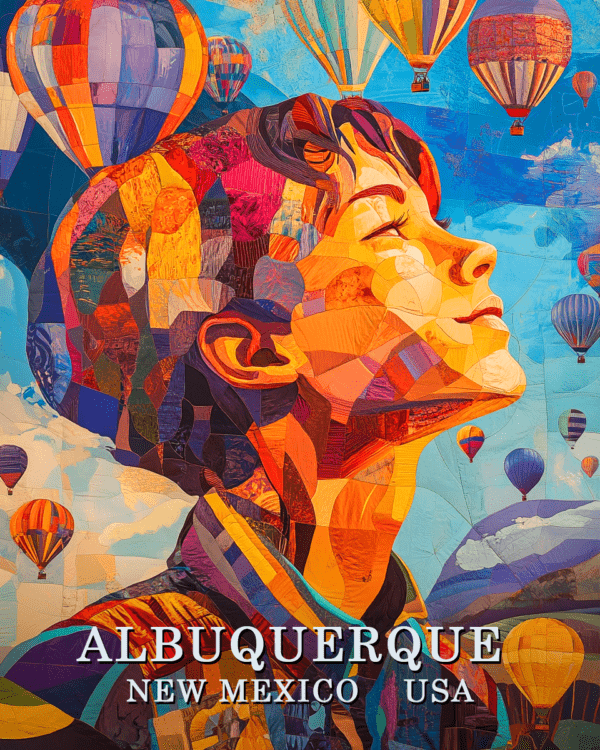 Day Dreaming - Albuquerque Balloon Fiesta Souvenir Art Print Collection