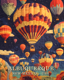 Evening Flights - Albuquerque Balloon Fiesta Souvenir Art Print Collection