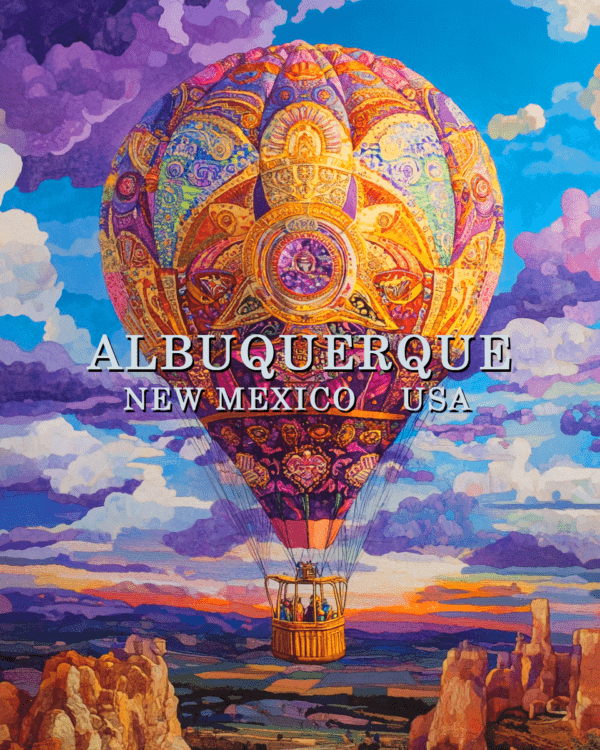 Victorian Royal Purple - Albuquerque Balloon Fiesta Souvenir Art Print Collection