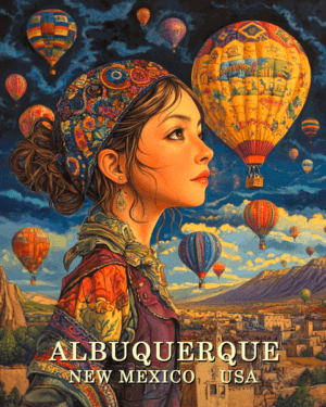 BOHO Daydreaming - Albuquerque Balloon Fiesta Souvenir Art Print Collection