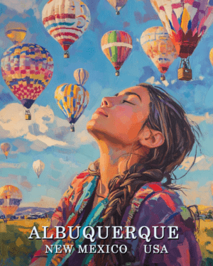 Lovin' It - Albuquerque Balloon Fiesta Souvenir Art Print Collection