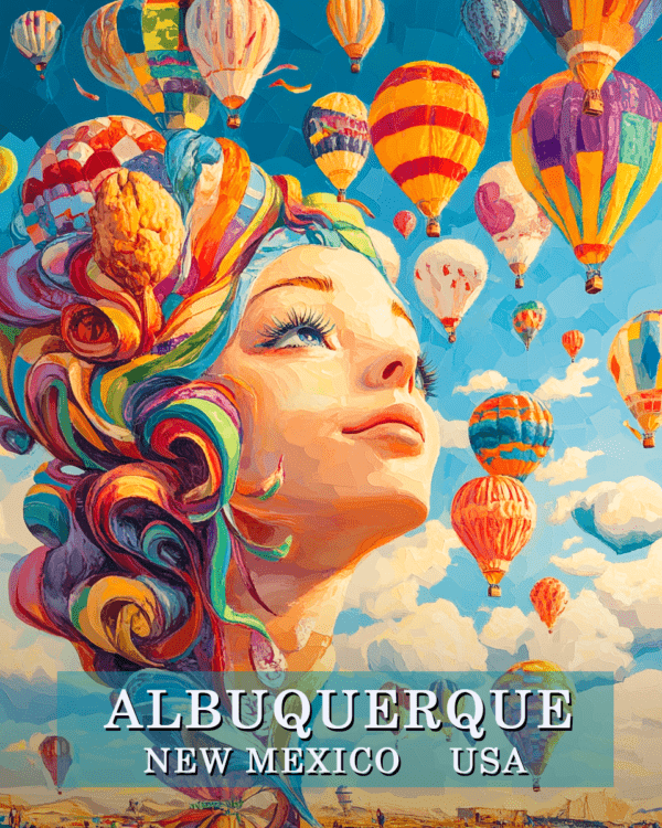 Free Spirit - Albuquerque Balloon Fiesta Souvenir Art Print Collection