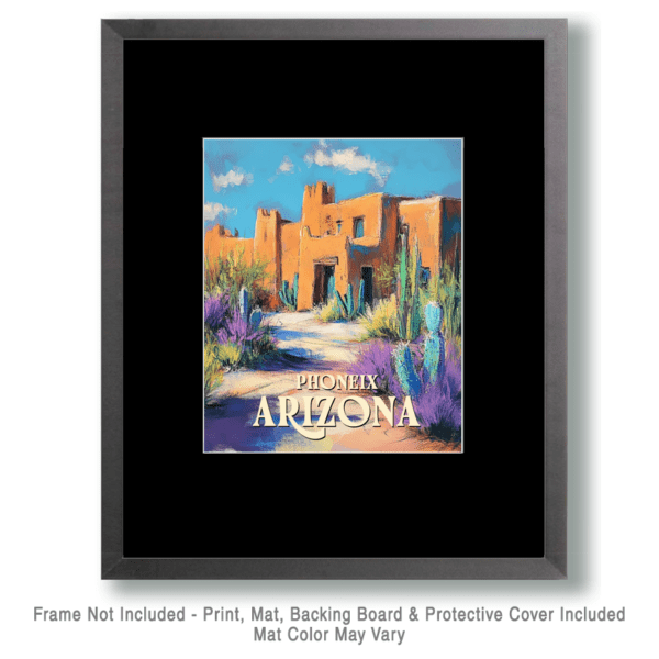 Pastel Adobe Home - Phoenix Arizona Art