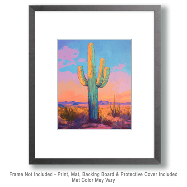 Neon Saguaro Poster Art