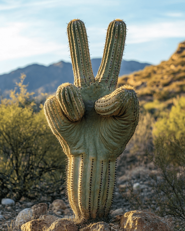 Saguaro Peace Sign