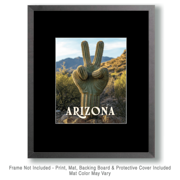 Saguaro Peace Sign - Arizona Art