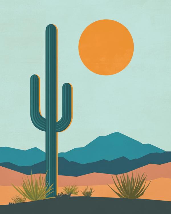 Minimalist Saguaro