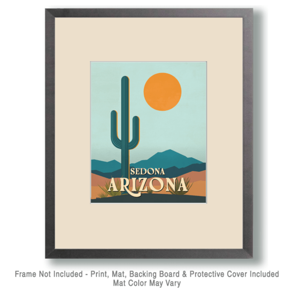 Minimalist Saguaro - Sedona Arizona Art