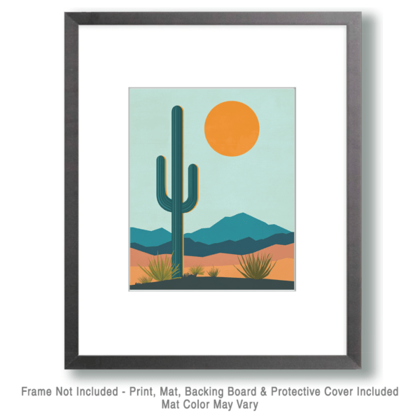 Minimalist Saguaro Art