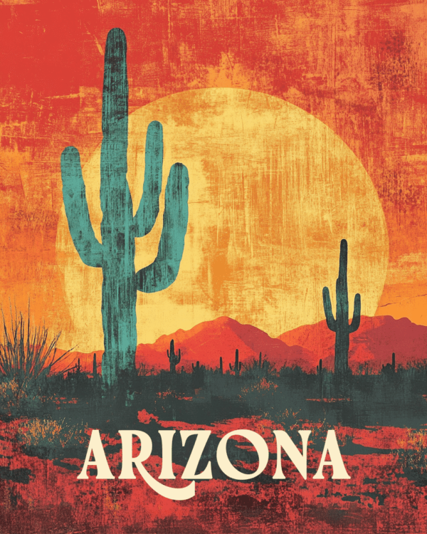 Vintage Arizona Poster - Southwestern