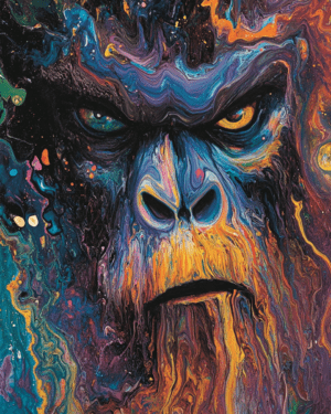 Abstract Anger Sasquatch