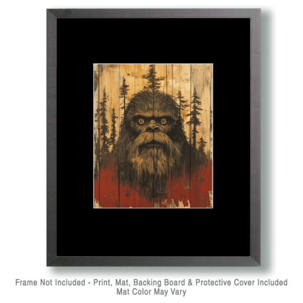 Folk Art Sasquatch Print