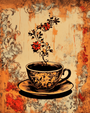 Folksy Floral Coffee Art