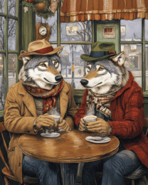 Two Wolves at a Coffee Shop