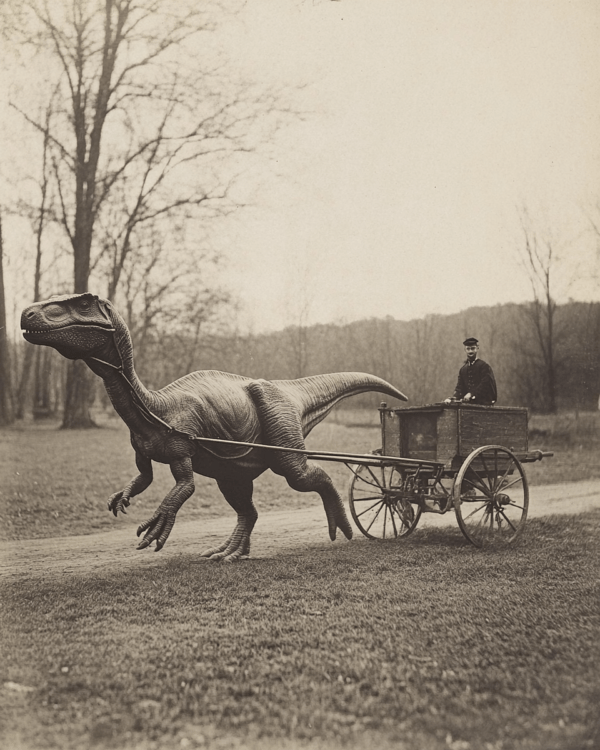 Horseless Carriage - Cryptozoology Dinosaur Wall Art Prints