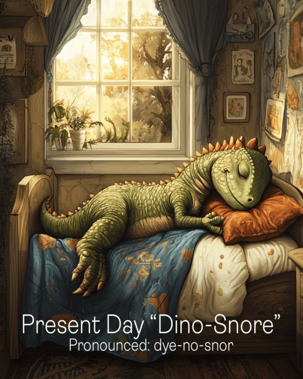 Dino-Snore - Dinosaur Wall Art Prints