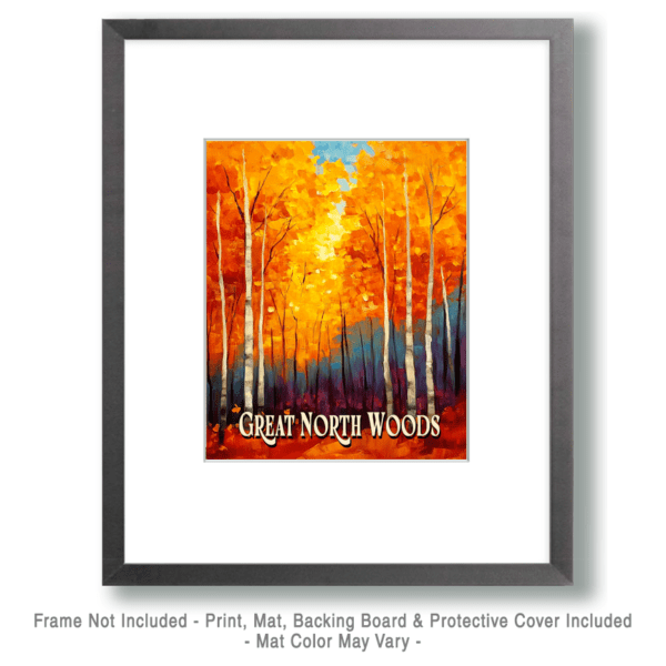 Fall Blaze ND - Great North Woods Art Print