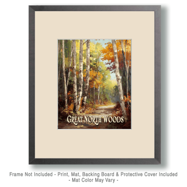 Woodland Trail ND - Great North Woods Art Print